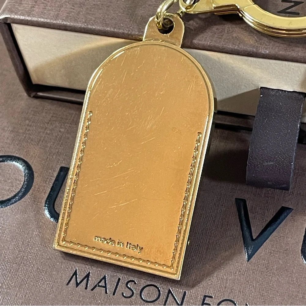 Louis Vuitton Porte-Cles Gold Luggage Tag or Bag Charm
